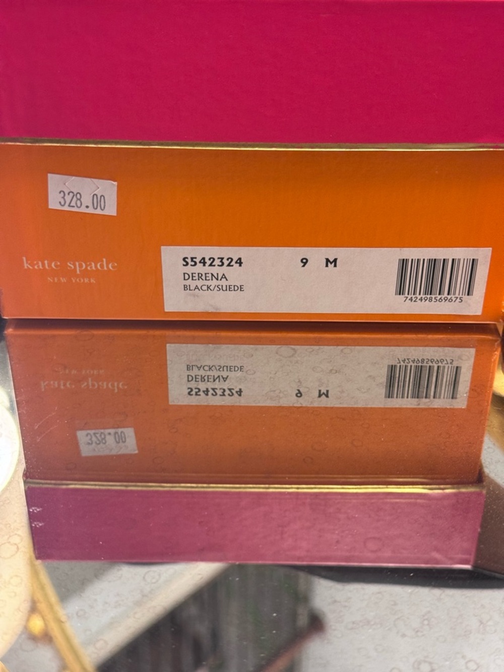 Kate Spade Black Suede Gold Studded Heels Pumps - Size 9 - Picture 11 of 13